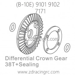 ZD RACING B-10E 9101 9102 Parts 7171-Differential Crown Gear 38T Sealing
