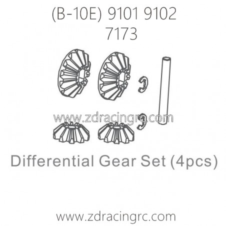 ZD RACING Thunder B-10E 9101 9102 Parts 7173 Differential Gear Set