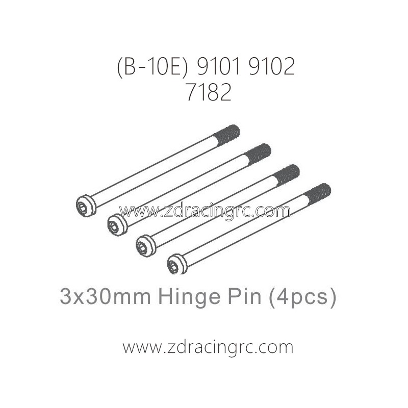 ZD RACING B-10E 9101 9102 Parts 7182 3x30mm Hinge Pin