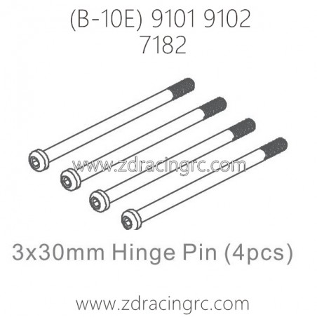 ZD RACING B-10E 9101 9102 Parts 7182 3x30mm Hinge Pin