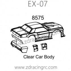 ZD RACING EX07 RC Car Parts 8575 Clear Car Body