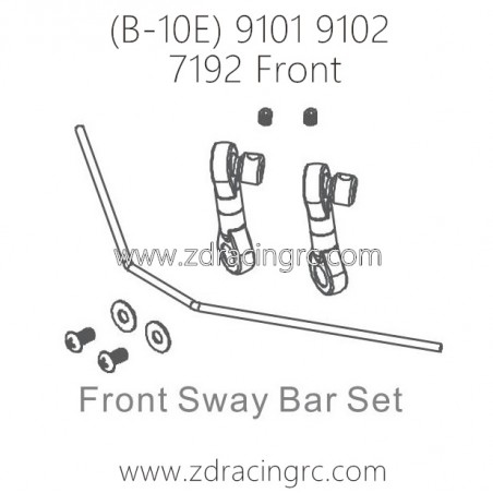 ZD RACING B-10E 9101 9102 RC Car Parts 7192 Front Sway Bar Set