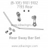 ZD RACING B-10E 9101 9102 RC Car Parts 7193 Rear Sway Bar Set