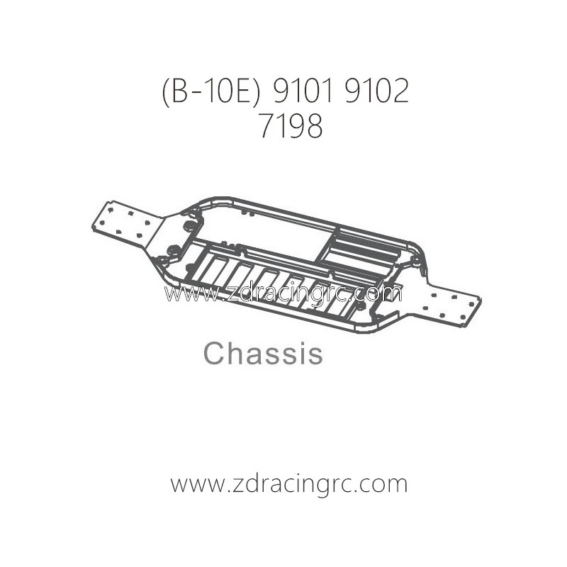 ZD RACING B-10E 9101 9102 RC Car Parts 7198 Chassis