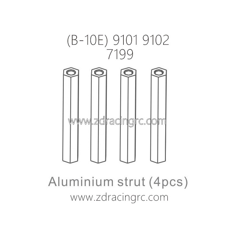 ZD RACING B-10E 9101 9102 RC Car Parts 7199 Aluminium Strut