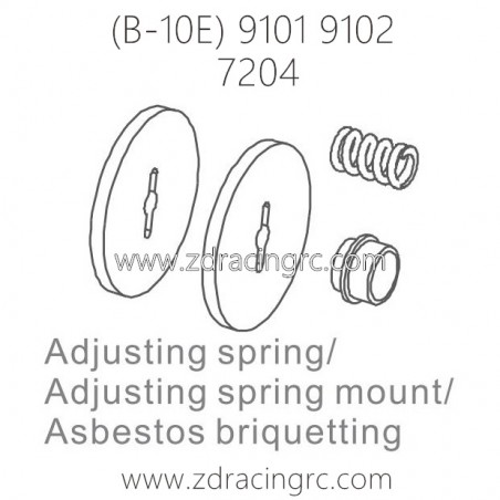 ZD RACING B-10E 9101 9102 RC Car Parts 7204 Adjusting Spring Kit