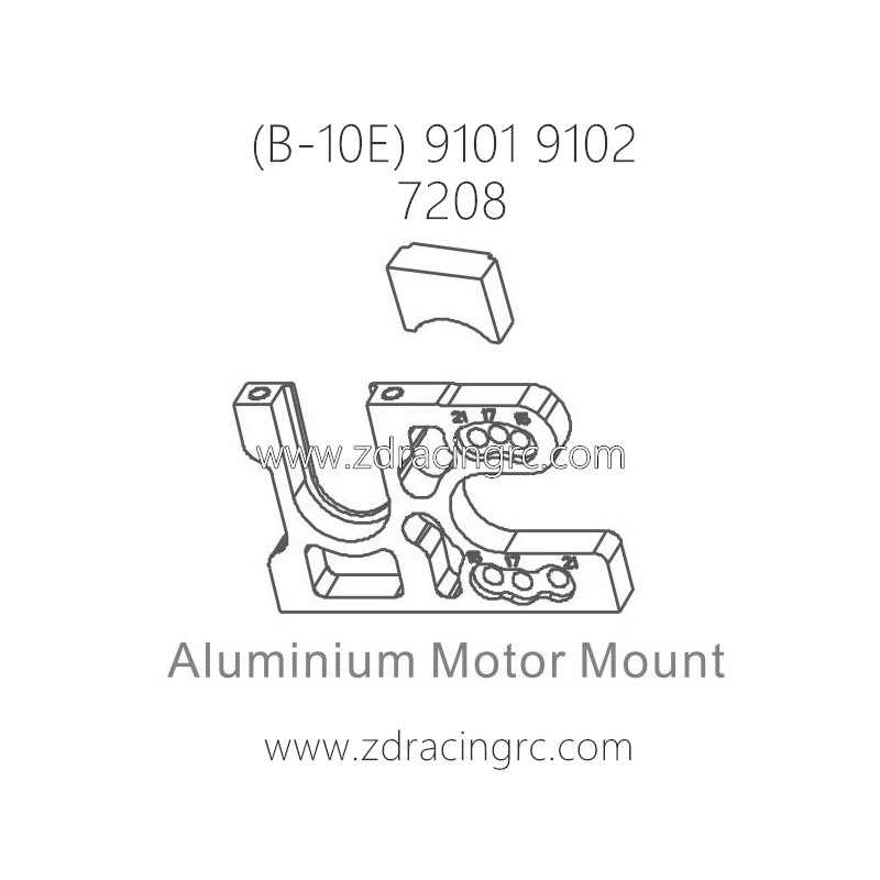 ZD RACING B-10E 9101 9102 RC Car Parts 7208 Aluminium Motor Mount