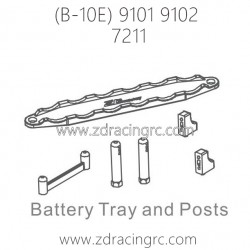 ZD RACING B-10E 9101 9102 RC Car Parts 7211 Battery Tray and Posts
