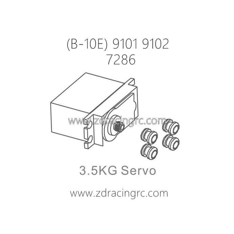 ZD RACING B-10E 9101 9102 Parts 7286 3.5KG Servo