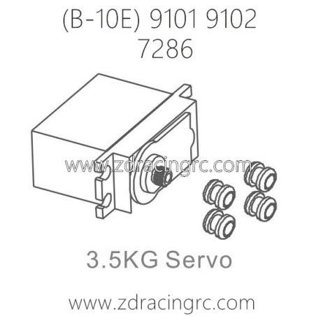 ZD RACING B-10E 9101 9102 Parts 7286 3.5KG Servo