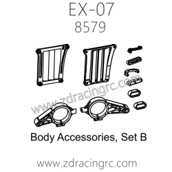 ZD RACING EX07 RC Car Parts 8579 Body Accessories Set B