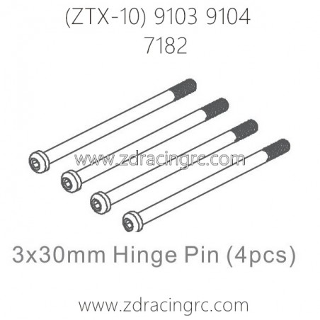 ZD RACING ZTX-10 9103 9104 Parts 7182 3x30mm Hinge Pin ZD RACING ZTX-10 9103 9104 Parts 7182 3x30mm Hinge Pin