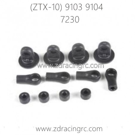 ZD RACING 9103 9104 Parts 7230 Shock End Set Upper Lower