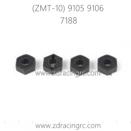 ZD RACING ZMT-10 9105 9106 Parts 7188 Wheel Hex Nuts