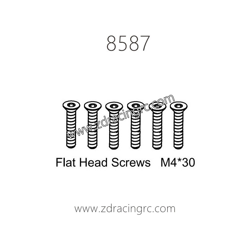 8587 Flat Head Screws M4X30 Parts for ZD RACING EX07 RC Car