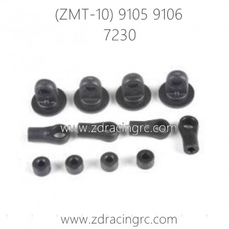 ZD RACING ZMT-10 9105 9106 Parts 7230 Shock End Set Upper Lower