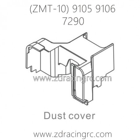 ZD RACING ZMT-10 9105 9106 Parts 7290 Dust Cover