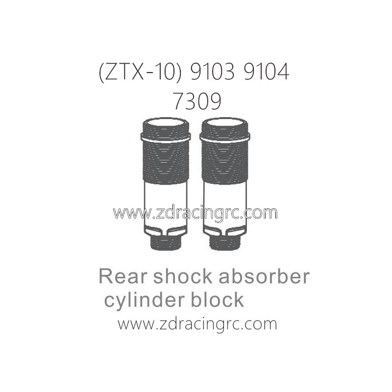 ZD RACING 9103 9104 Parts 7309 Rear Shock Absorber Cylinder Block