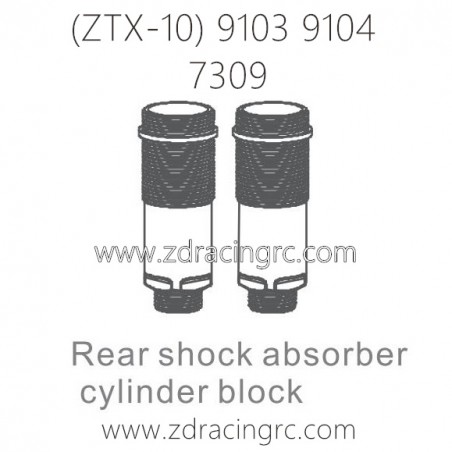 ZD RACING 9103 9104 Parts 7309 Rear Shock Absorber Cylinder Block