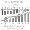 ZD RACING 9103 9104 Parts 7350 Complete Screw Set