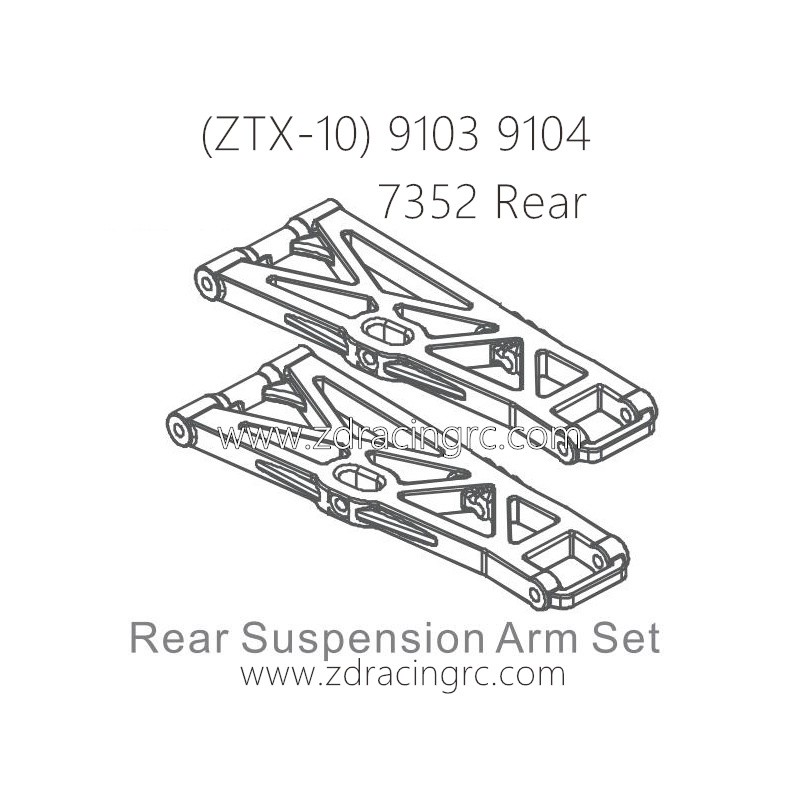 ZD RACING ZTX-10 9103 9104 Parts 7352 Rear Suspension Arm set