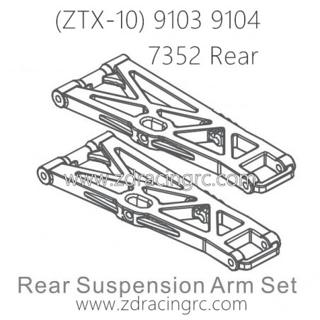 ZD RACING ZTX-10 9103 9104 Parts 7352 Rear Suspension Arm set