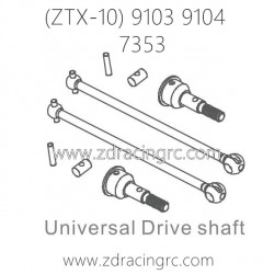 ZD RACING ZTX-10 9103 9104 Parts 7353 Universal Drive Shaft