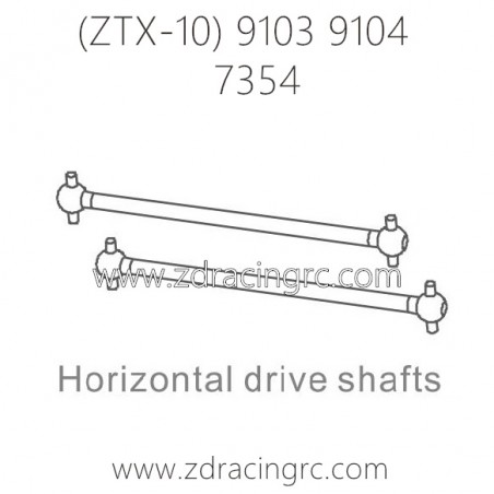 ZD RACING ZTX-10 9103 9104 Parts 7354 Horizontal Drive Shafts