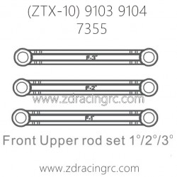 ZD RACING ZTX-10 9103 9104 Parts 7355 Front Upper Rod set