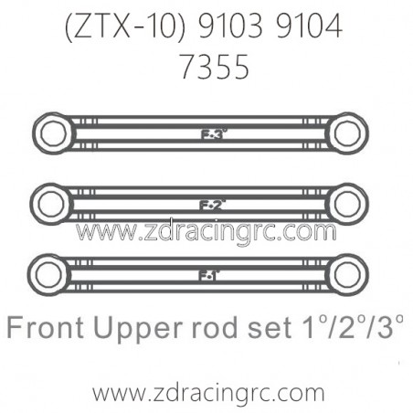 ZD RACING ZTX-10 9103 9104 Parts 7355 Front Upper Rod set