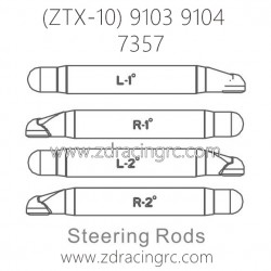 ZD RACING ZTX-10 9103 9104 Parts 7357 Steering Rods