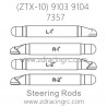 ZD RACING ZTX-10 9103 9104 Parts 7357 Steering Rods