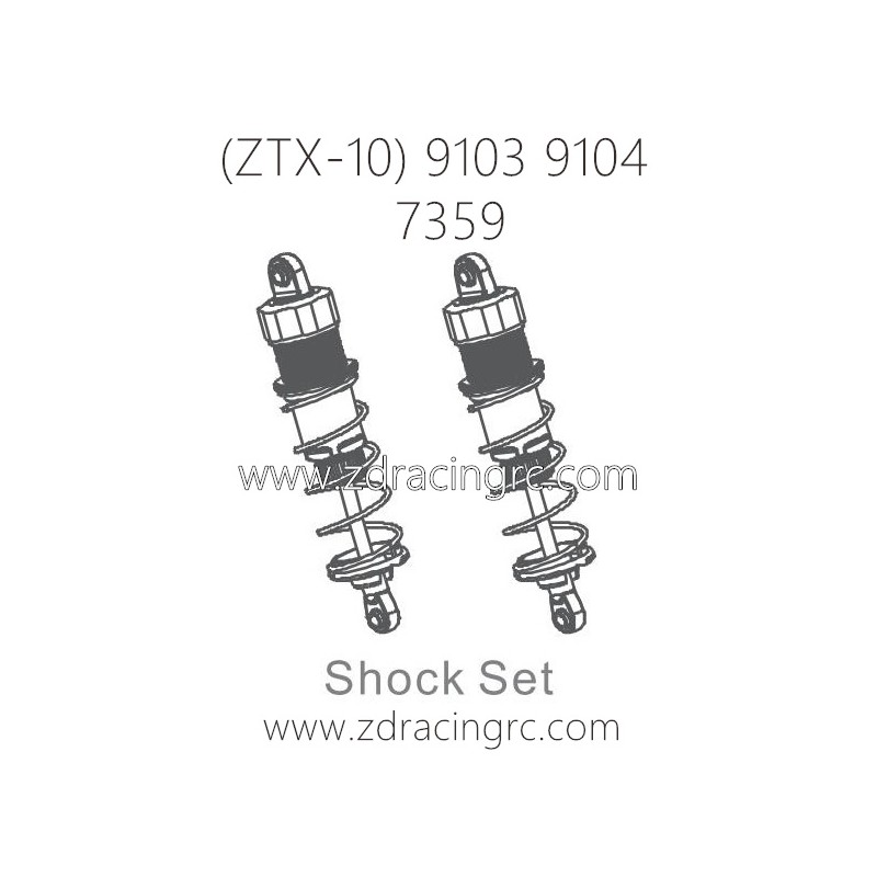 ZD RACING ZTX-10 9103 9104 Parts 7359 Shock Set