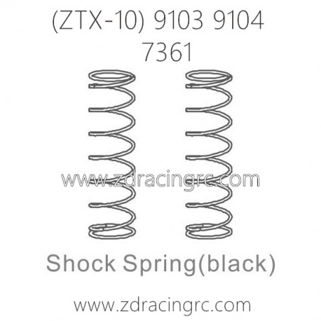ZD RACING ZTX-10 9103 9104 Parts 7361 Shock Spring Black