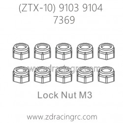 ZD RACING ZTX-10 9103 9104 Parts 7369 Lock Nut M3
