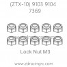 ZD RACING ZTX-10 9103 9104 Parts 7369 Lock Nut M3