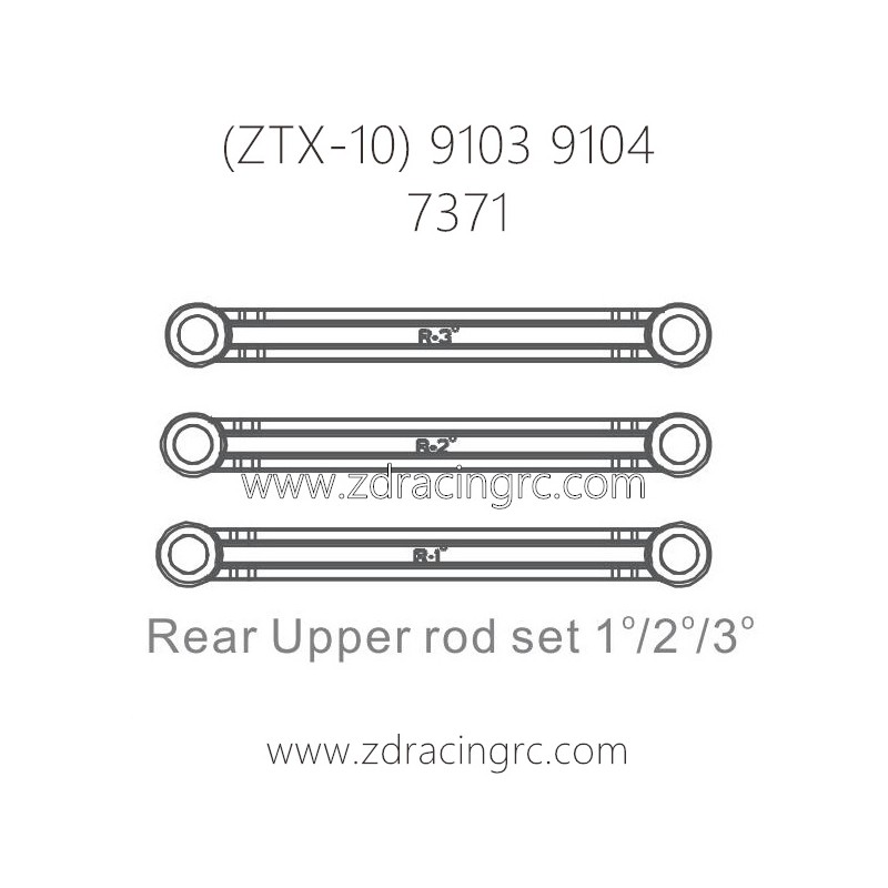 ZD RACING ZTX-10 9103 9104 Parts 7371 Rear Upper Rod Set