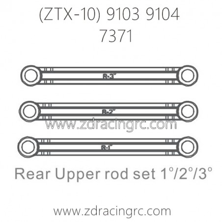 ZD RACING ZTX-10 9103 9104 Parts 7371 Rear Upper Rod Set ZD RACING ZTX-10 9103 9104 Parts 7371 Rear Upper Rod Set