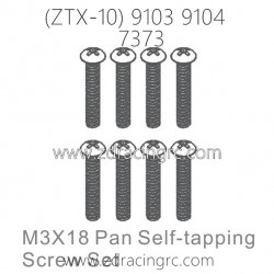 ZD RACING ZTX-10 9103 9104 Parts 7373 M3X18 Pan Self-tapping Screw Set
