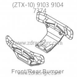 ZD RACING ZTX-10 9103 9104 Parts 7374 Front Rear Bumper