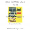 ZD RACING 9103 9104 Parts 7383 Body and Tail Sticker