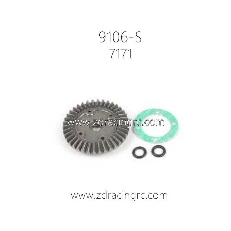 ZD RACING 9106-S Parts 7171 Differential Crown Gear 38T Sealing