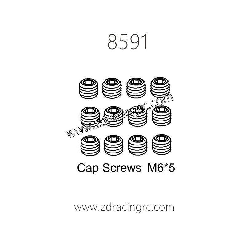 8591 Cap Screws M6X5 Parts for ZD RACING EX07 RC Car