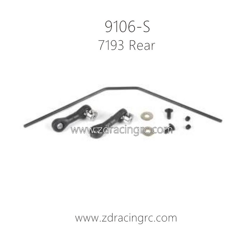 ZD RACING Thunder 9106-S Parts 7193 Rear Sway Bar Set