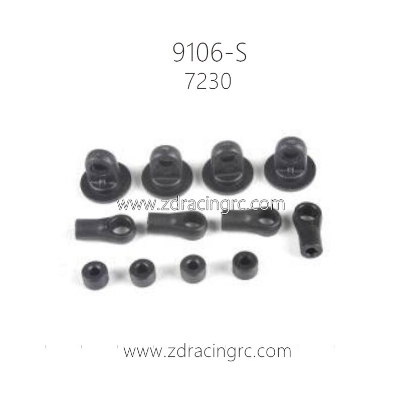 ZD RACING Thunder 9106-S 1/10 Parts 7230 Shock End Set Upper Lower