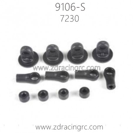ZD RACING Thunder 9106-S 1/10 Parts 7230 Shock End Set Upper Lower