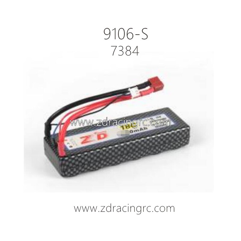 ZD RACING 9106-S 1/10 Parts 7384 Lipo Battery 2400mAh 7.4V 18C