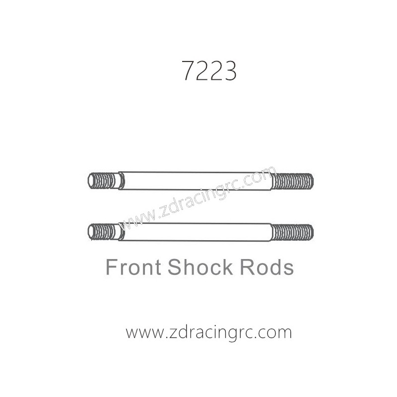 ZD RACING 1/10 RC Car Parts 7223 Front Shock Rods