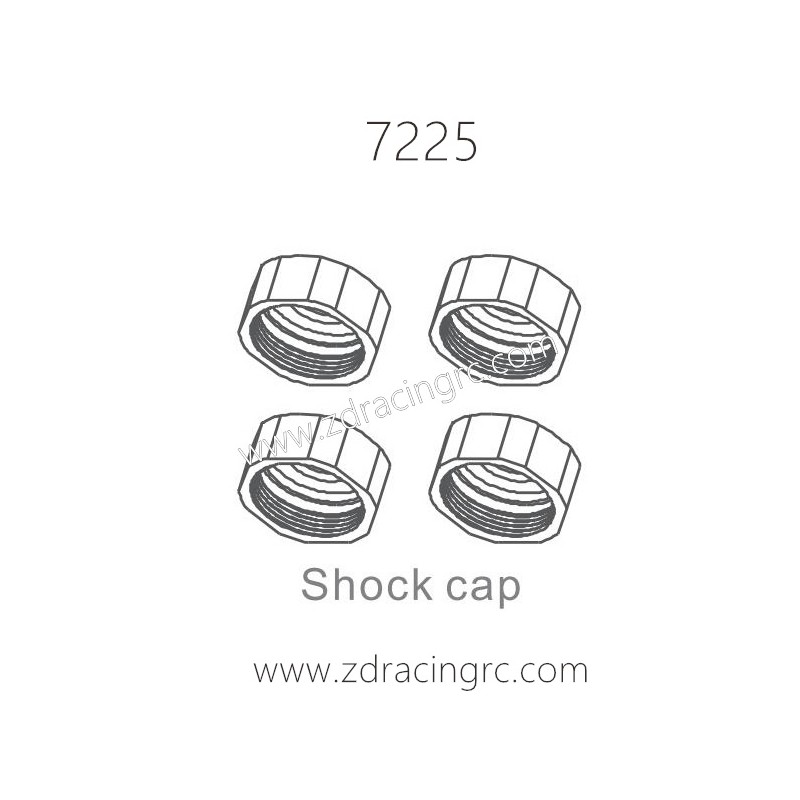 ZD RACING 1/10 RC Car Parts 7225 Shock Cap