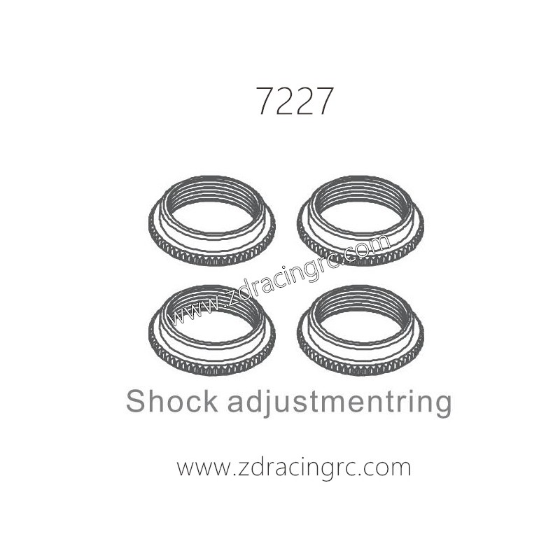 ZD RACING 1/10 RC Car Parts 7227 Shock Adjustment Ring